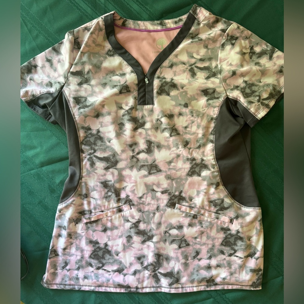 Healing Hands Pink and Gray Women's Top